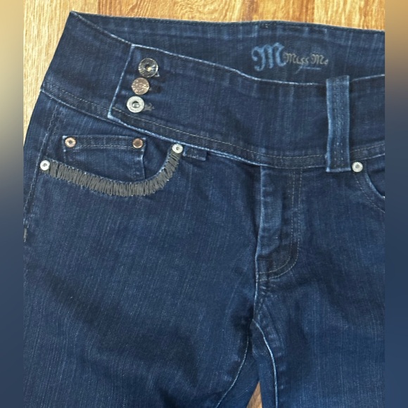 COPY - Miss Me Dark Rinse Indigo Flare Jeans size 29 - Picture 2 of 7